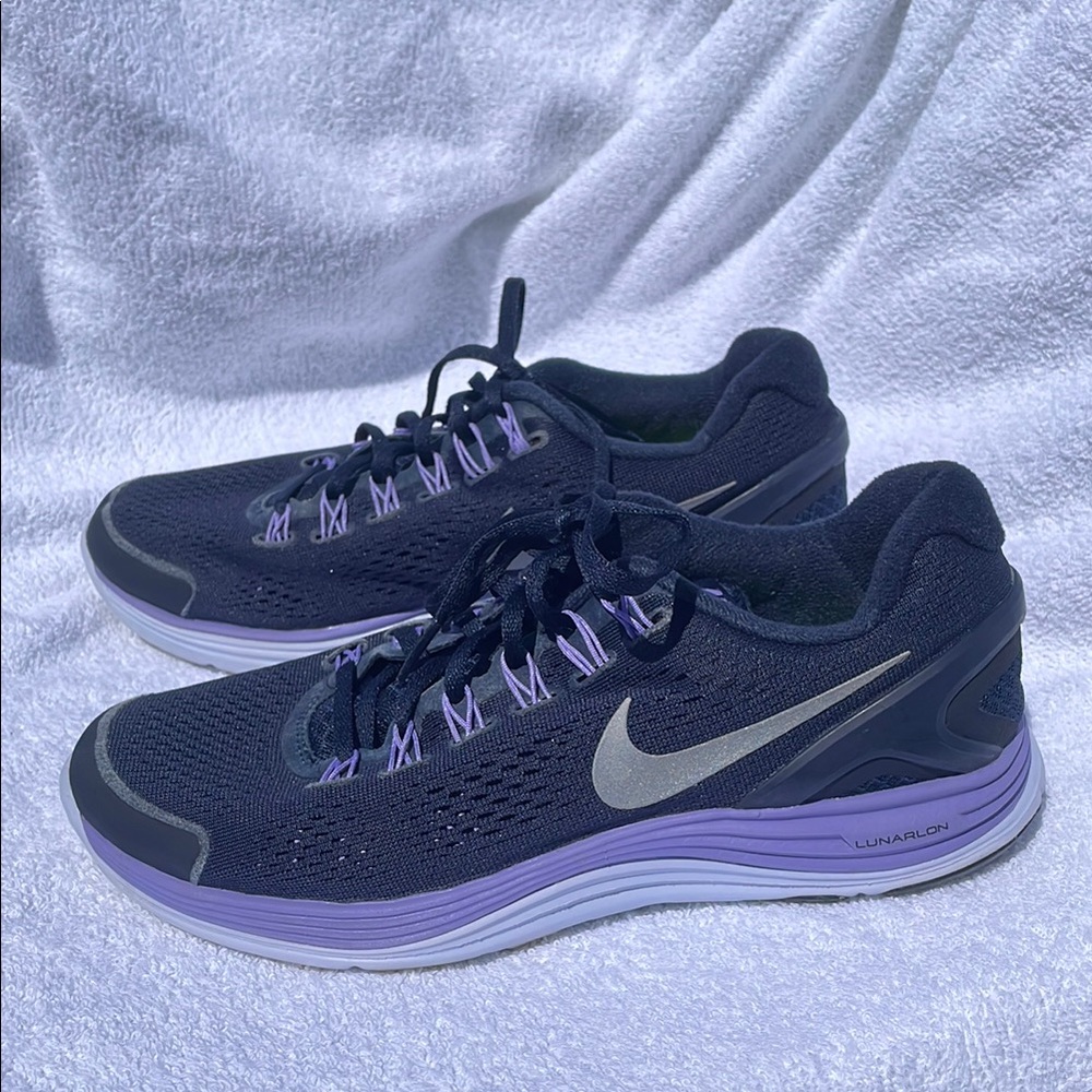 Nike Navy and Purple Lunarglide 4